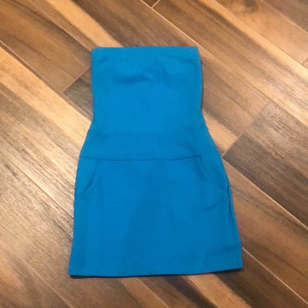 Strapless mini dress